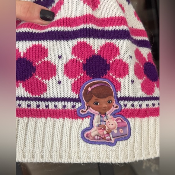 Vintage Disney Jr. Doc McStuffins Knit beanie Hat fleece Winter Toddler girl - Picture 5 of 6